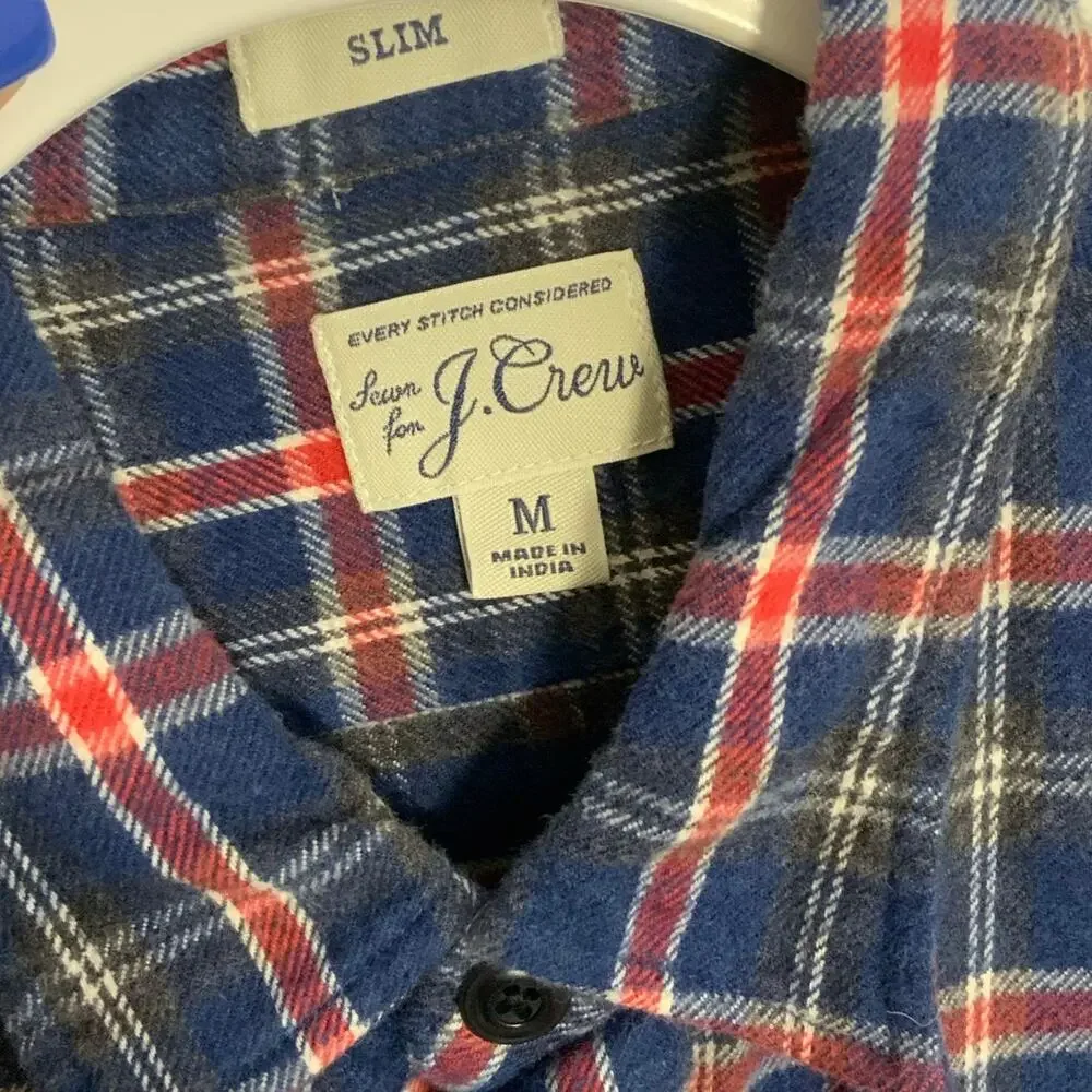 J. Crew Plaid Flannel Shirt Slim size medium‎